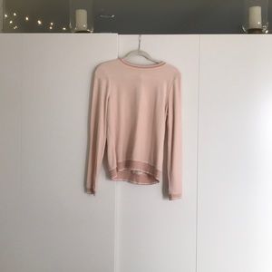 Velour pullover crew sweatshirt.